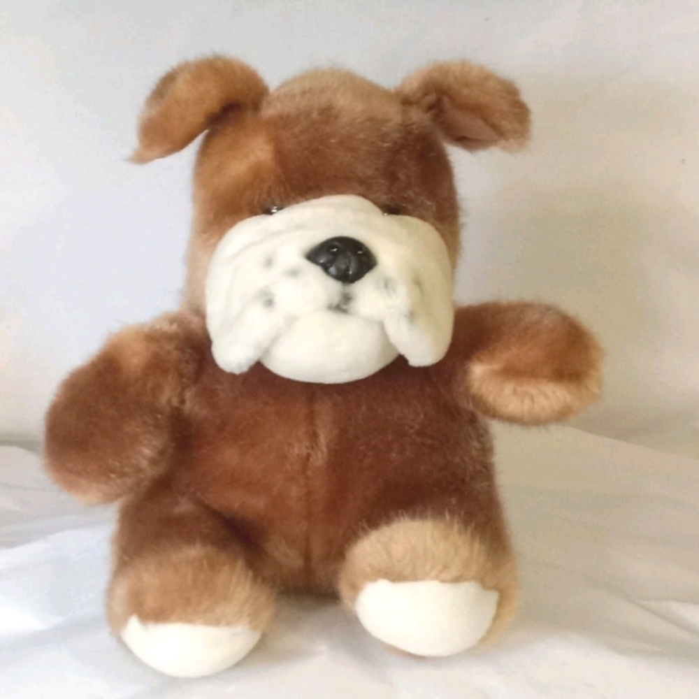 It's All Greek To Me Bulldog Sharpei Dog Stuffed Animal Plush EUC